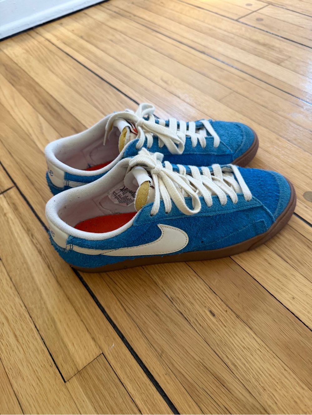 Nike Blazer Low ‘77 Suede Sneakers 7.5 bright blue/medium brown